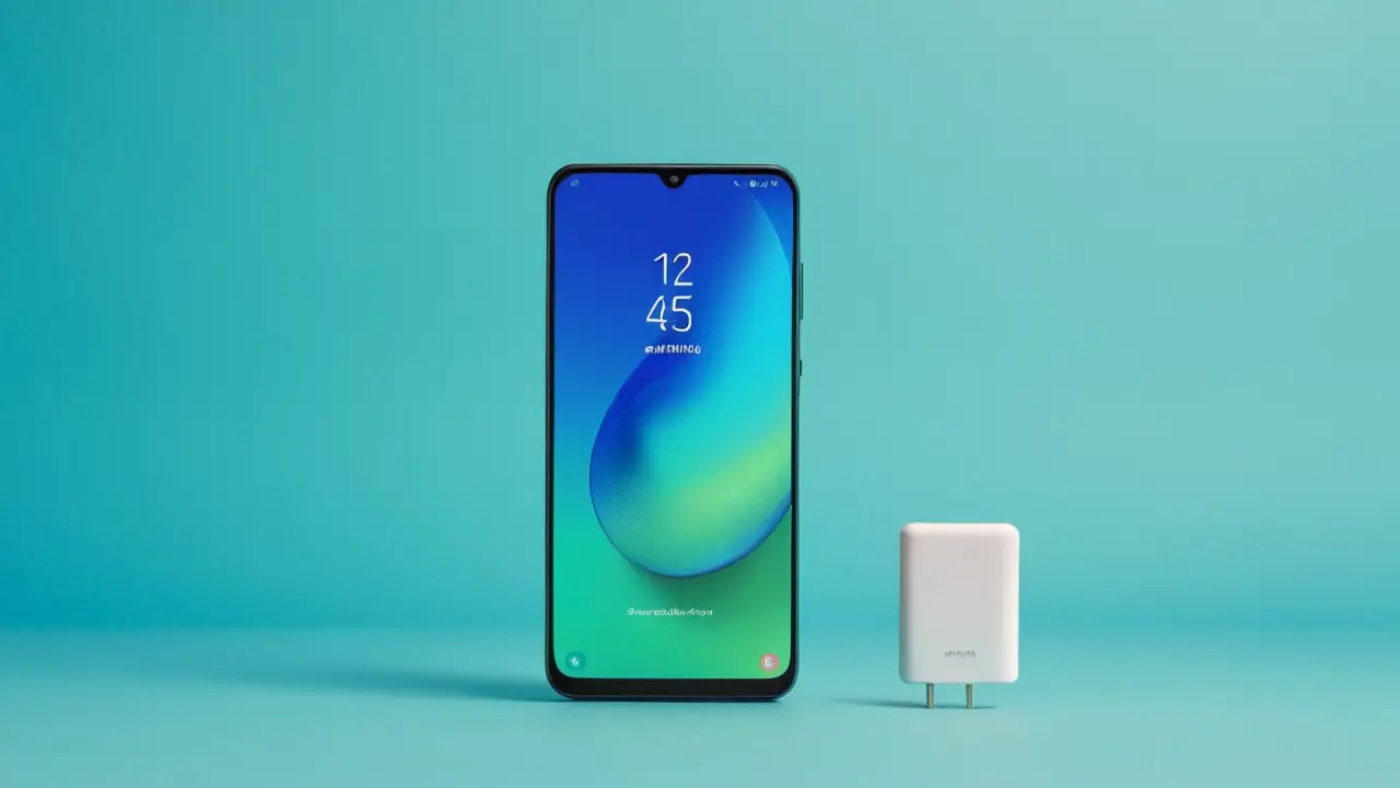 Ilustración minimalista de móvil con batería cargada