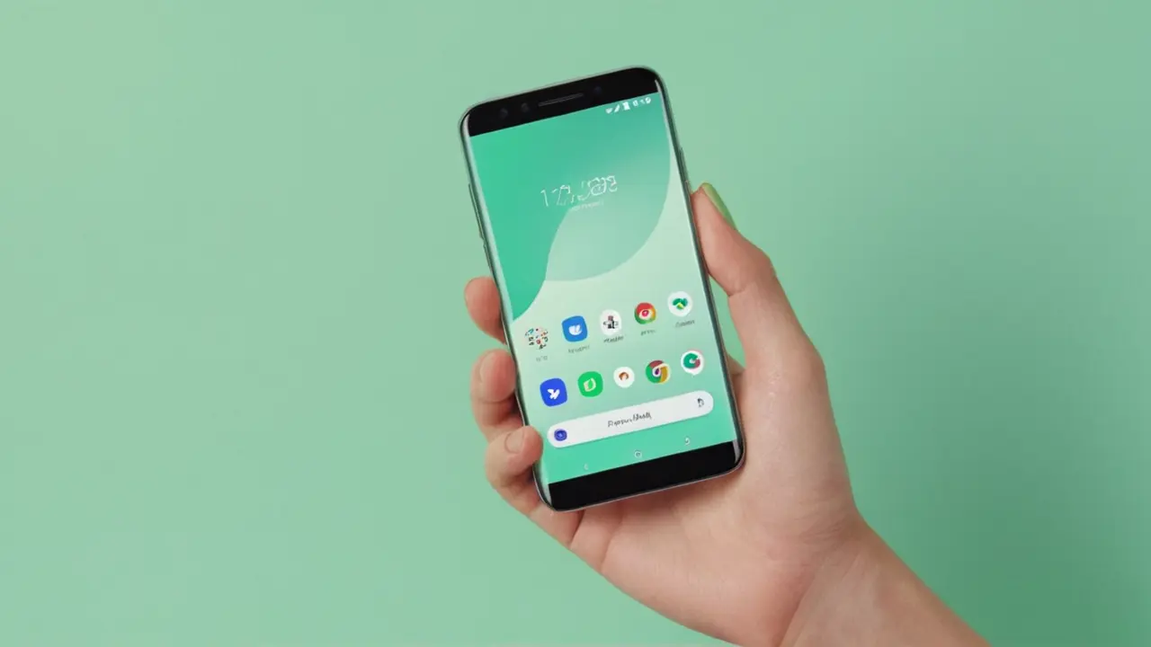 Mano interactuando con interfaz móvil minimalista