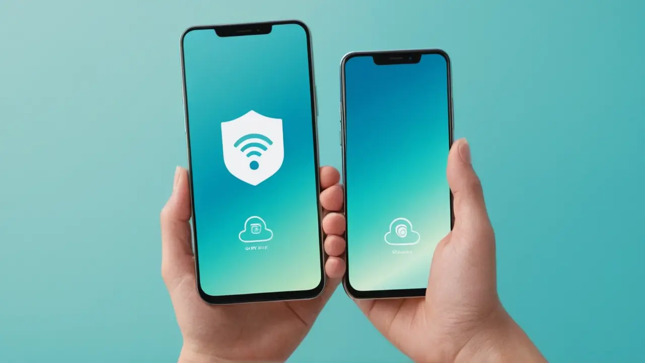 Ilustración de un smartphone seguro y conectado