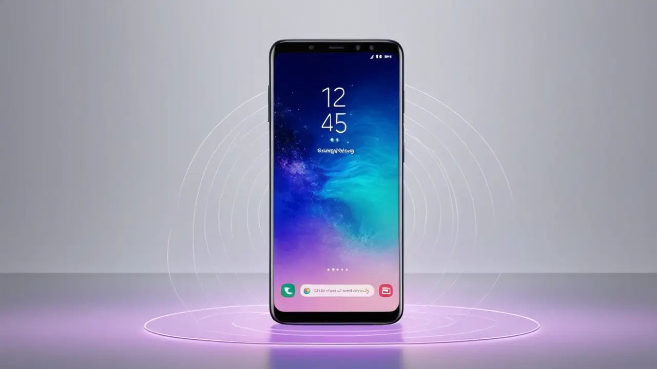 Visualización tecnológica de un smartphone conectado