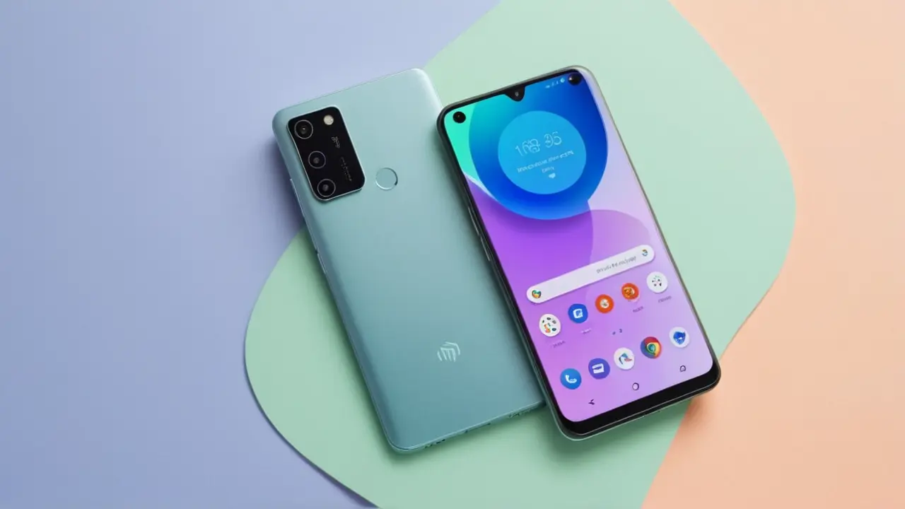 Concepto de smartphone con el nuevo Android