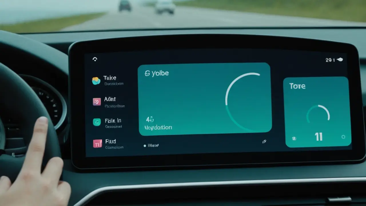 Interfaz de coche minimalista y personalizable