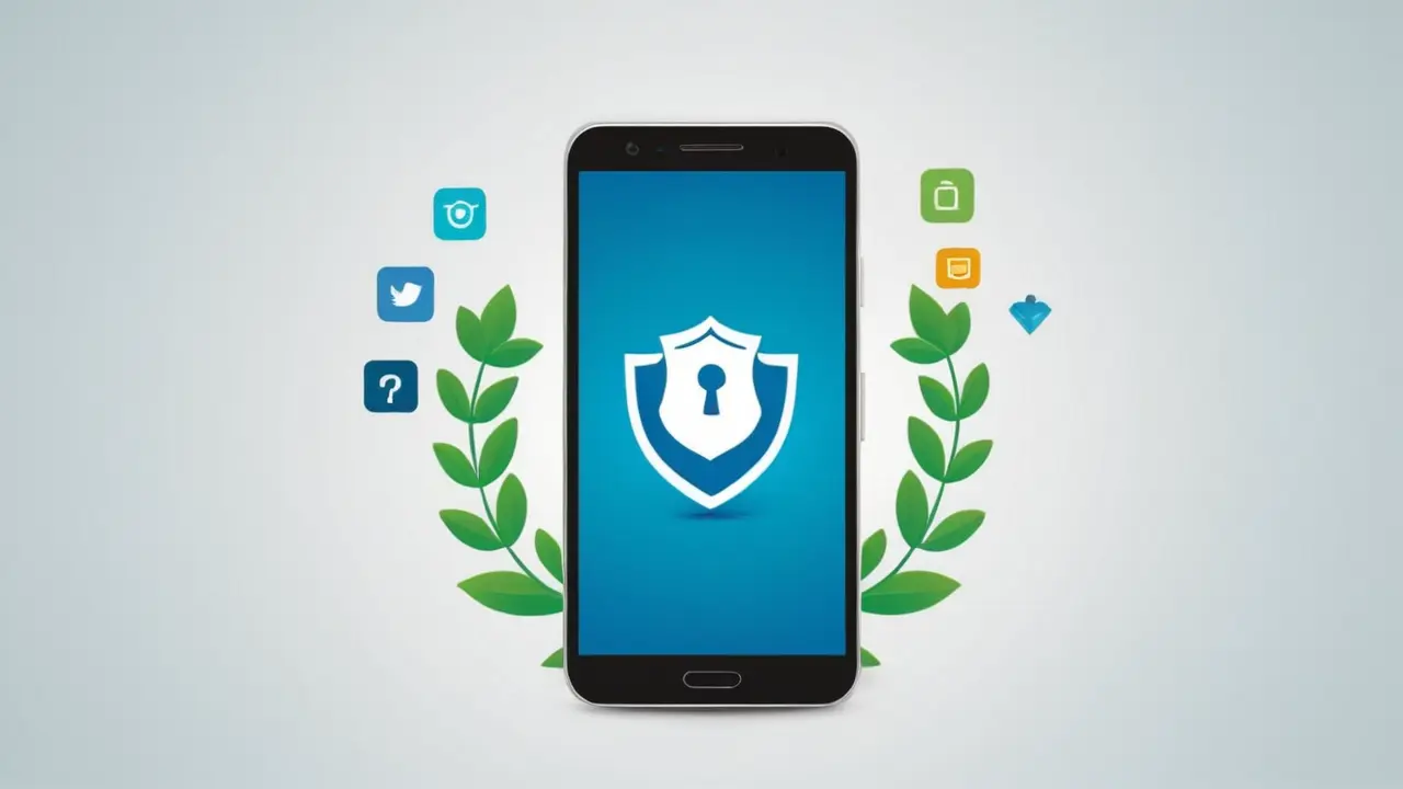 Ilustración corporativa de seguridad para móviles