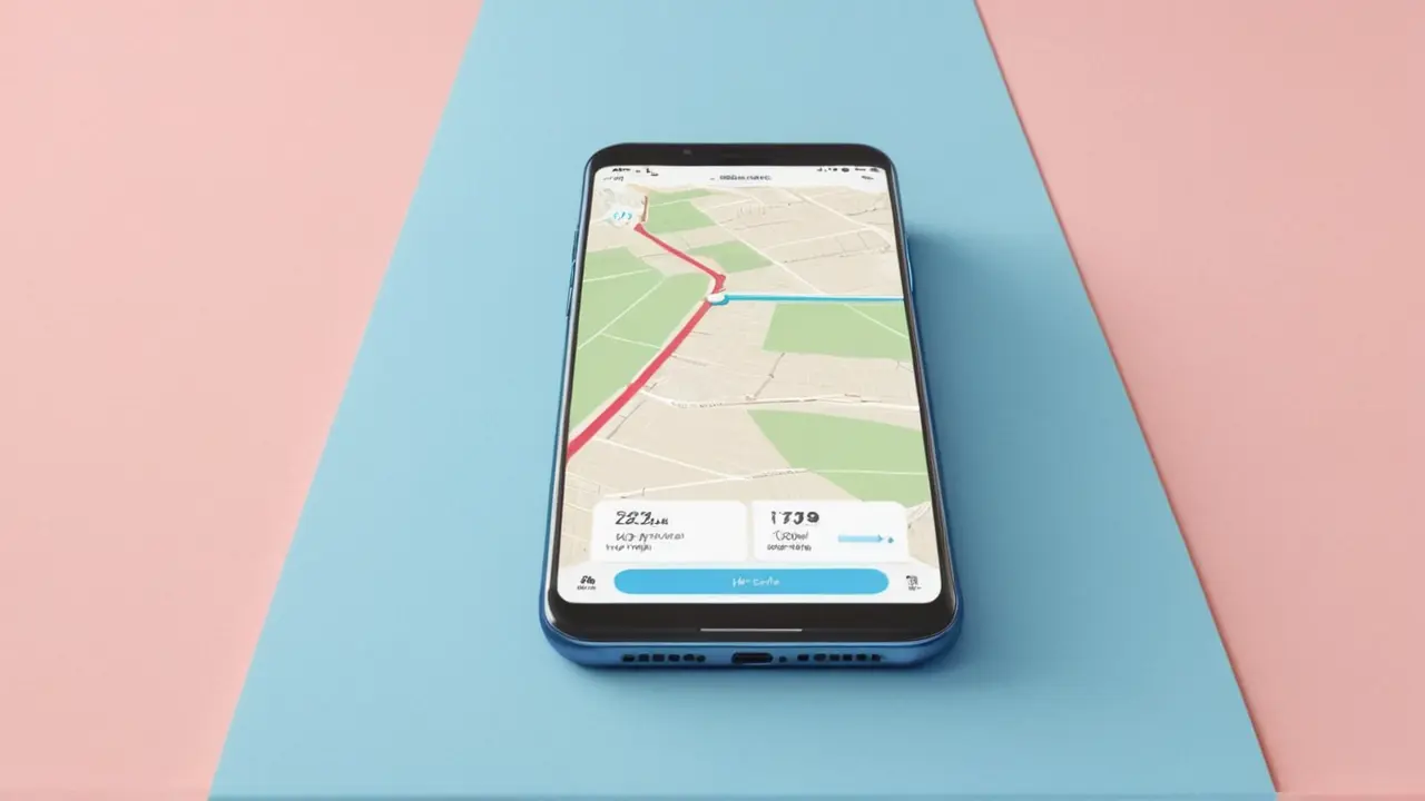 Ilustración de corredor usando una app deportiva