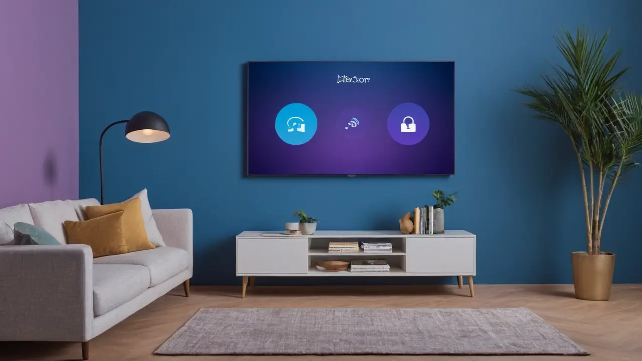 Interfaz de streaming Kodi en una televisión