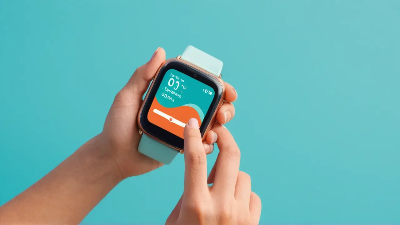 Smartphone estilizado con una app de salud