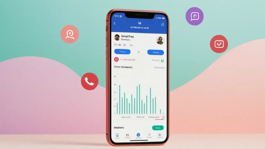 Concepto visual de app para gestionar seguidores