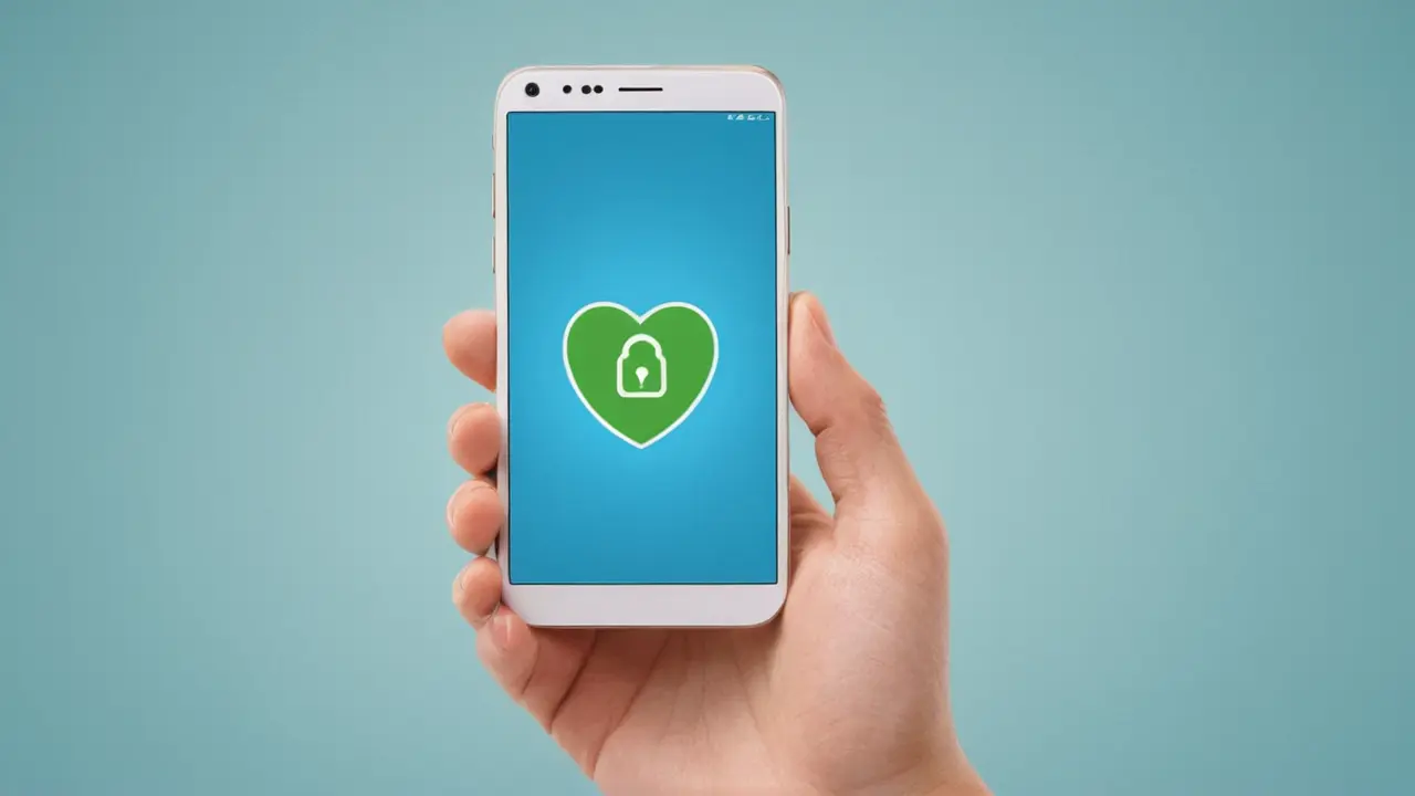 Ilustración minimalista de seguridad para móvil