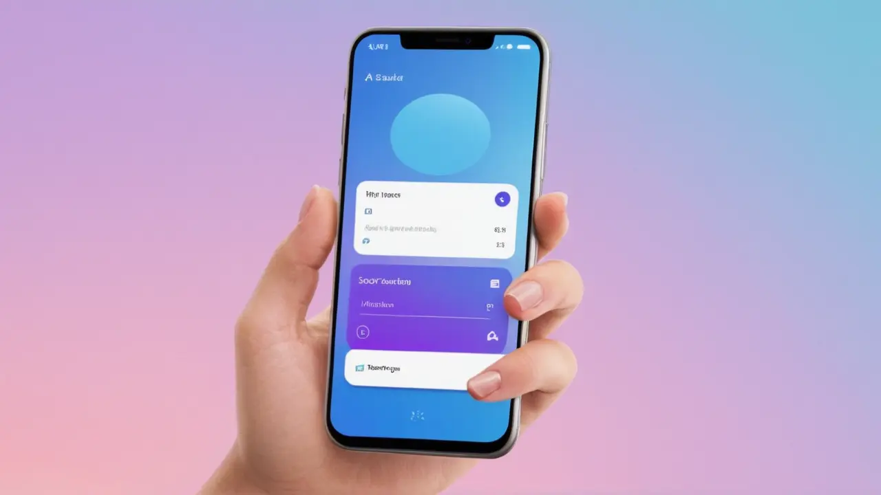 Mano instala una app en el móvil