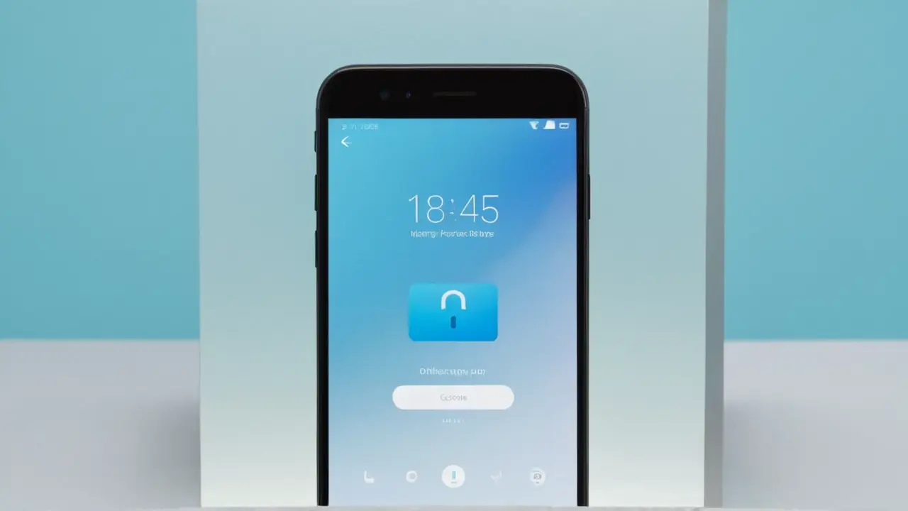 Móvil con un escudo de privacidad
