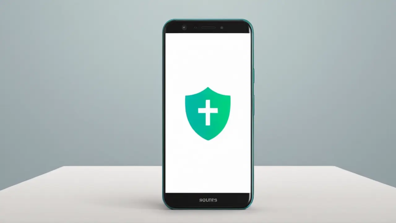 Ilustración vectorial de un smartphone seguro