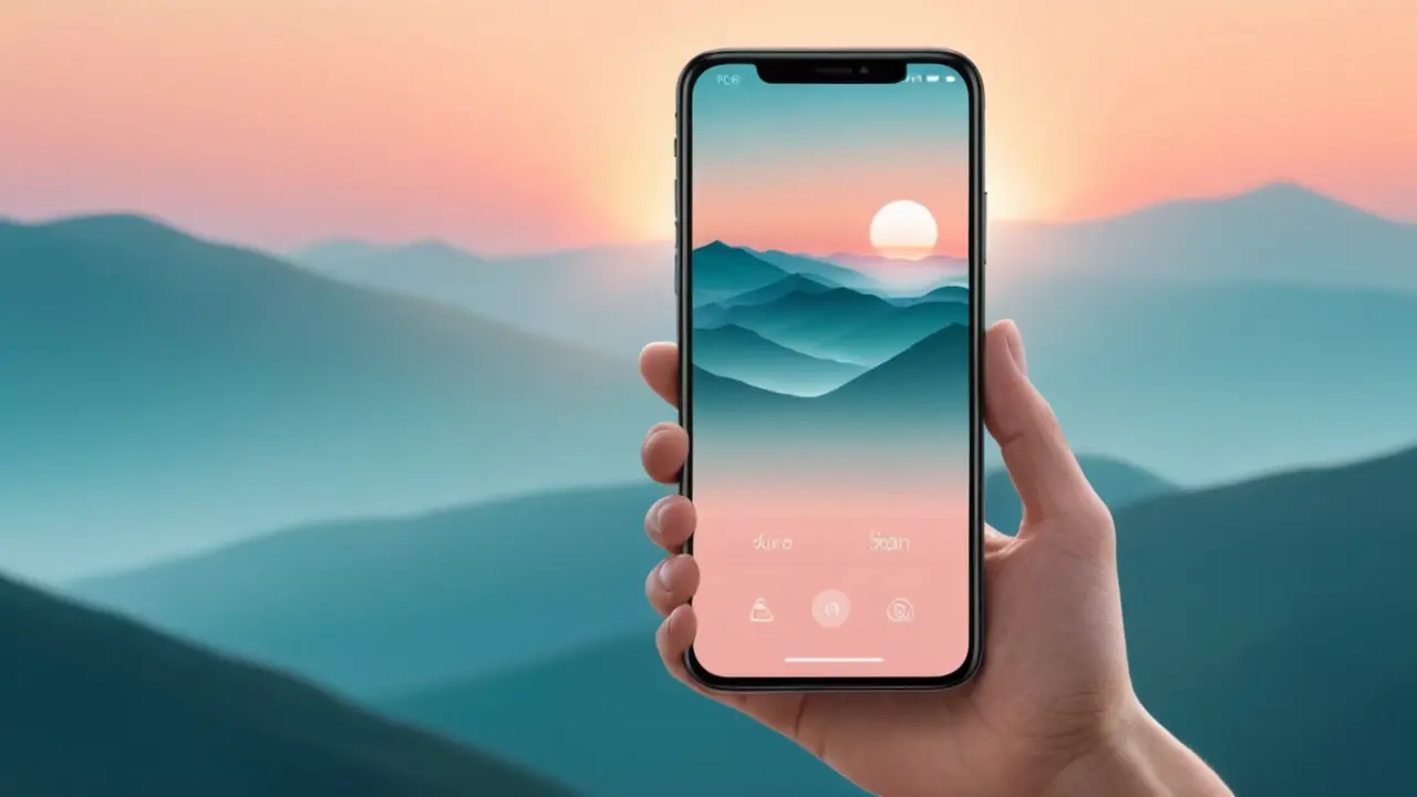 Ilustración vectorial de un móvil y su cámara