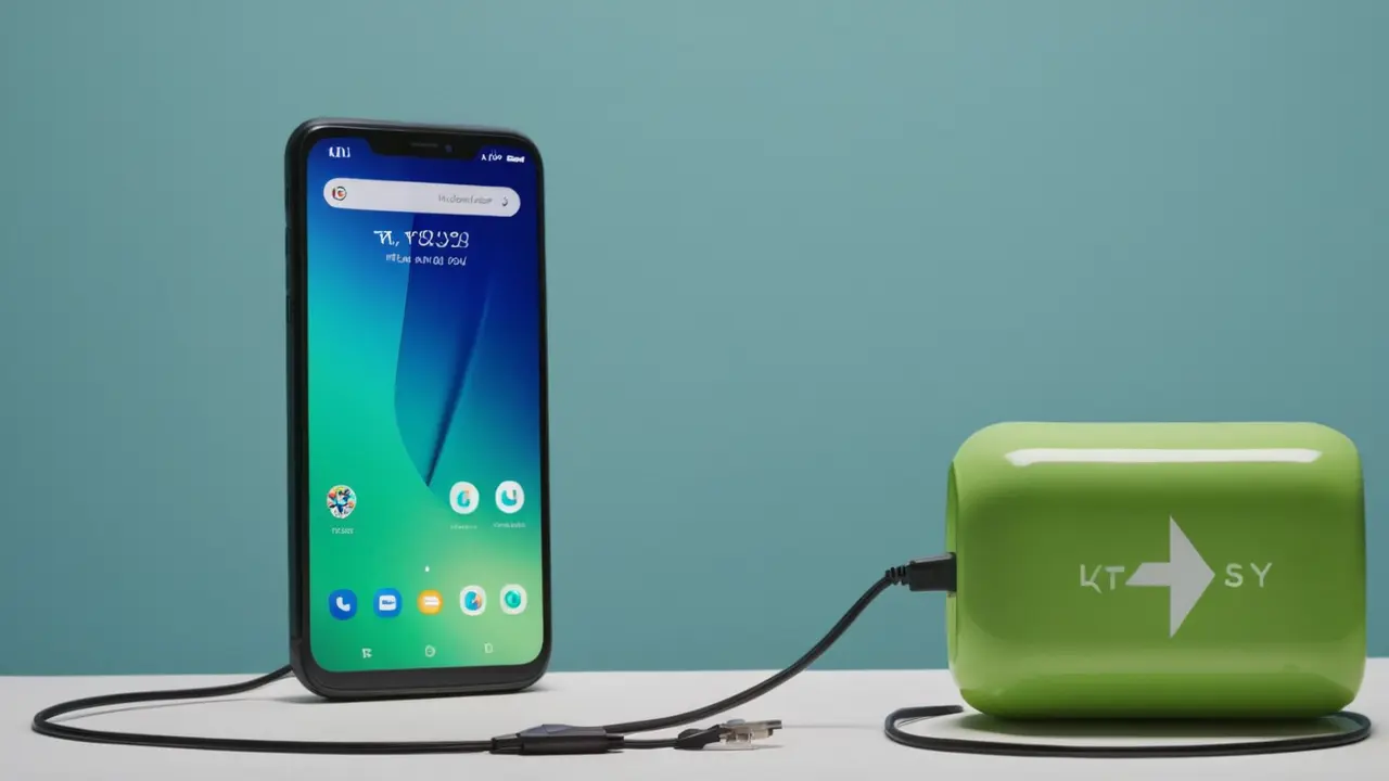 Iconos tecnológicos optimizando un smartphone