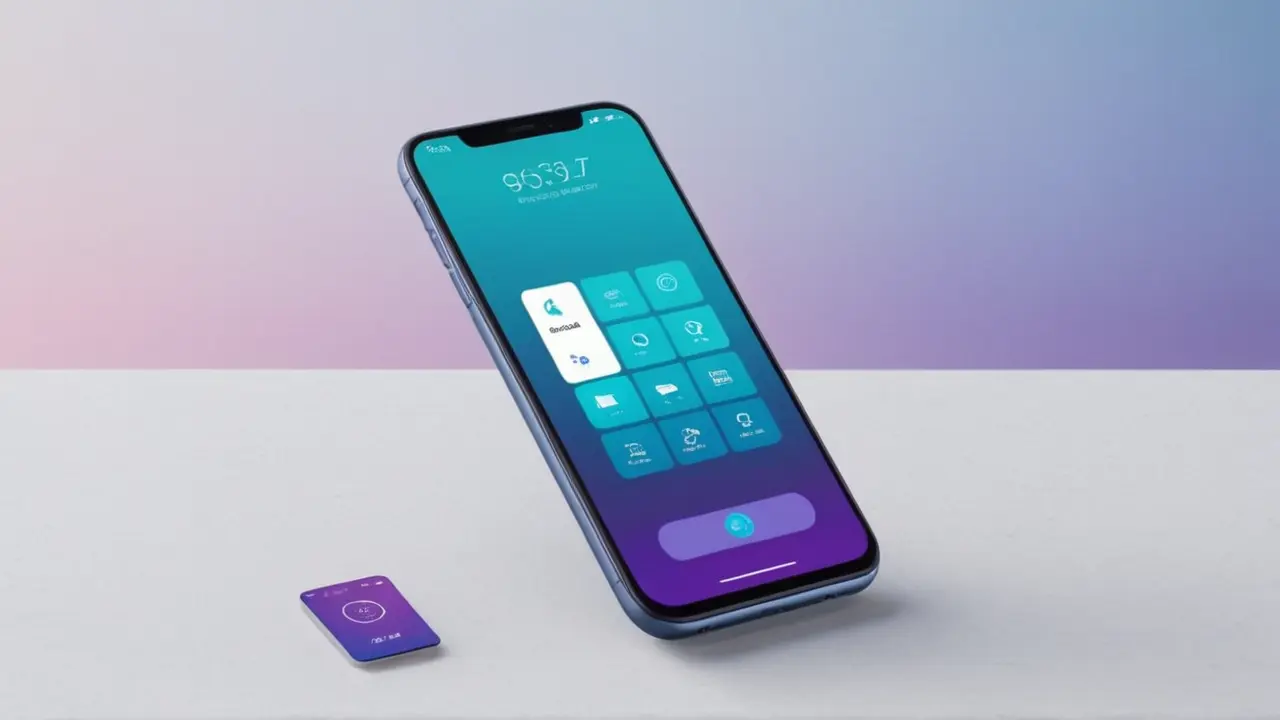 Ilustración de mano interactuando con smartphone