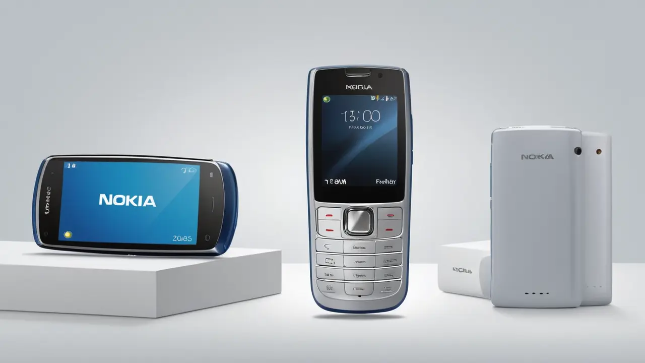 Diseño vectorial de móviles icónicos del 2004