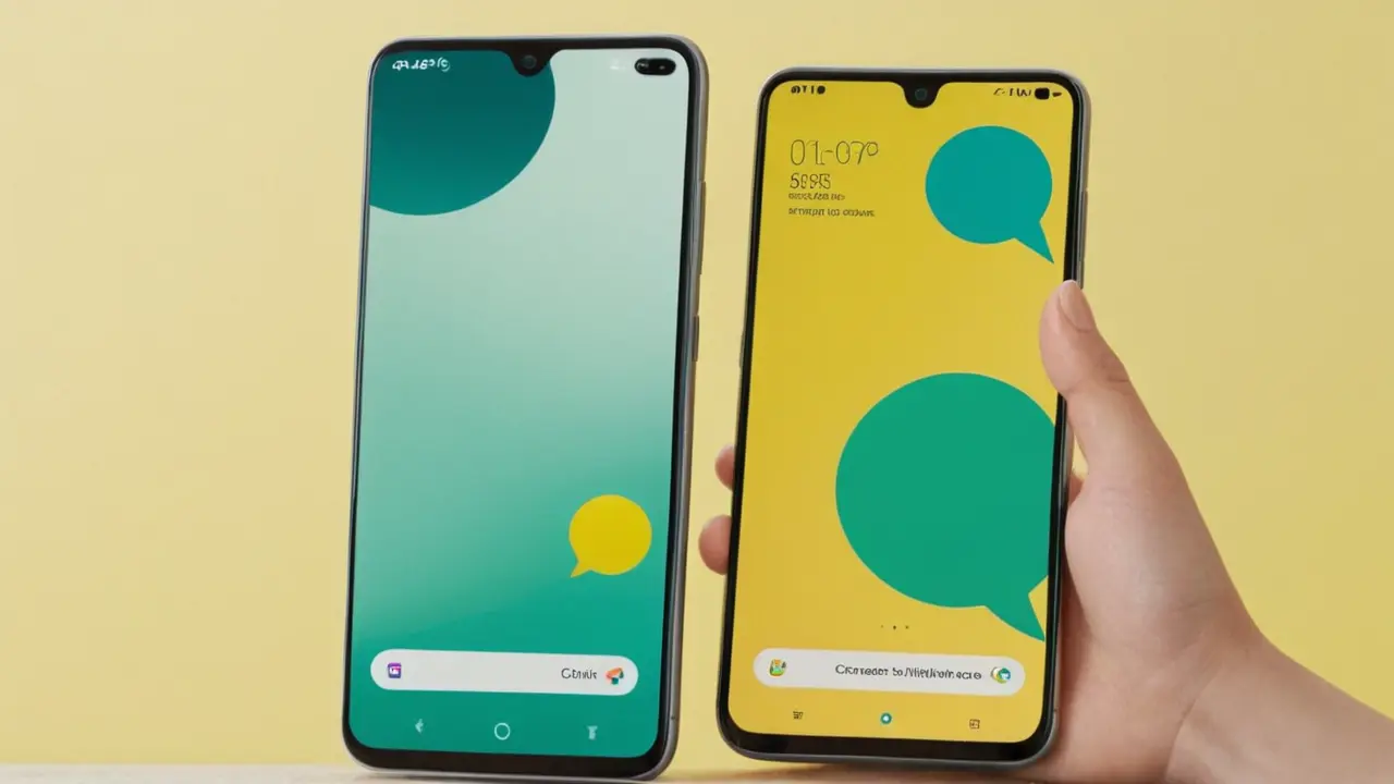 Ilustración minimalista de los smartphones POCO