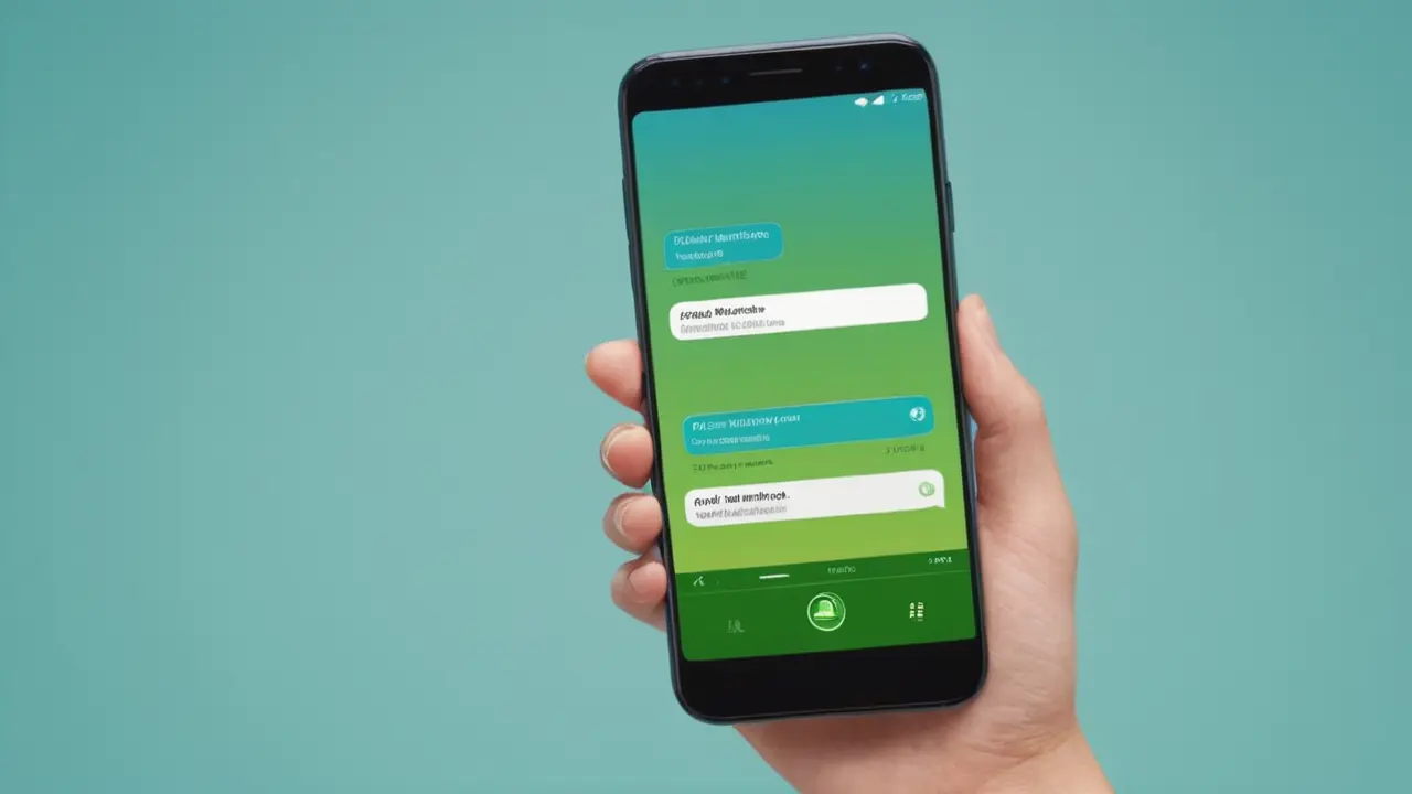 Ilustración corporativa de chat de voz móvil