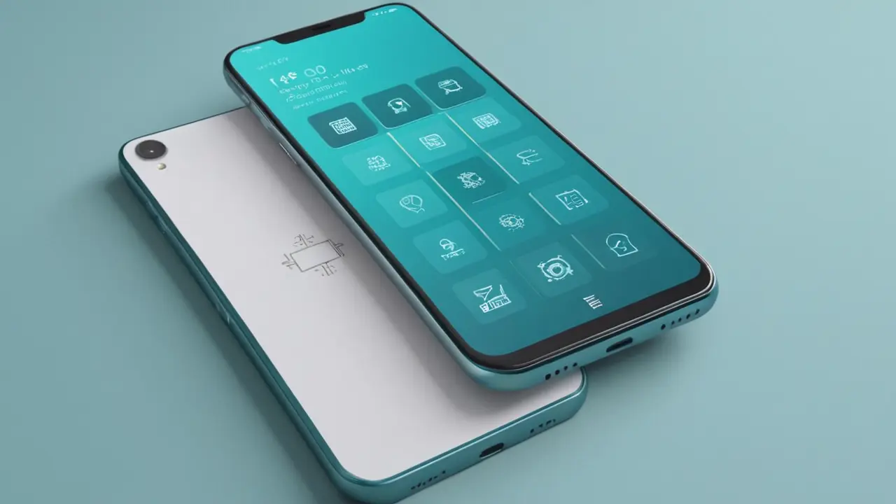 Smartphone con interfaz de datos corporativa