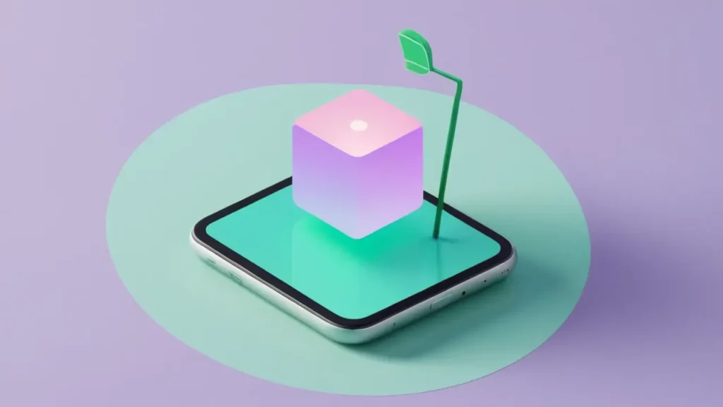 Diseño minimalista de guía de juego móvil