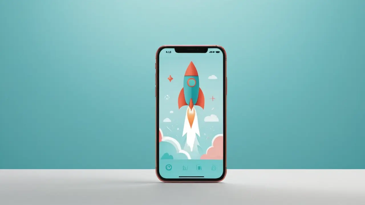 Visualización minimalista de un smartphone optimizado