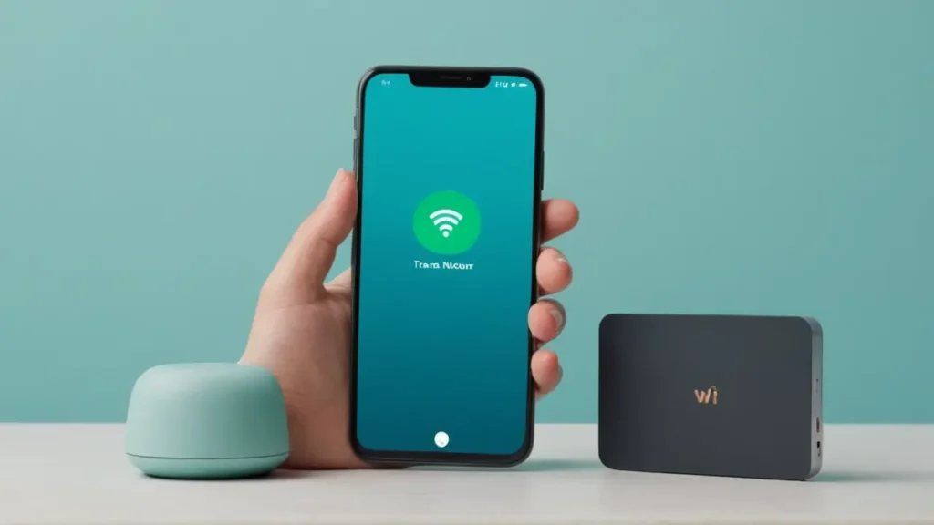 Ilustración vectorial de conexión WiFi segura