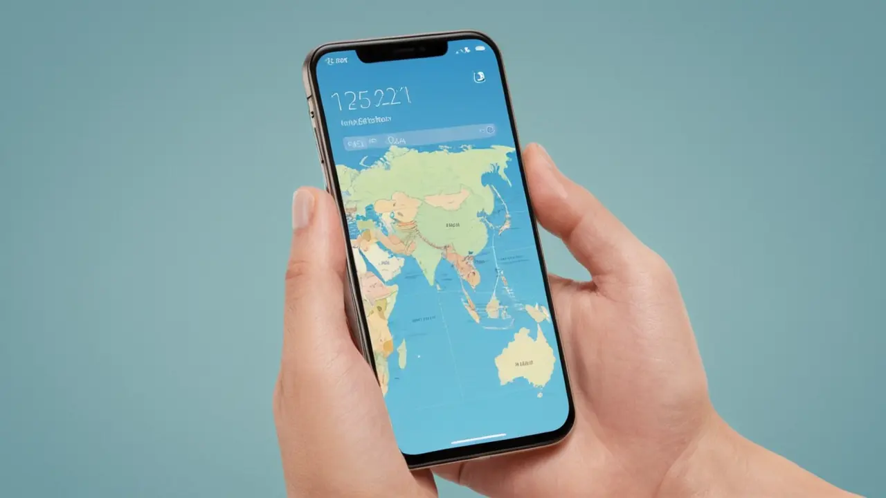 Configurando la región en un smartphone