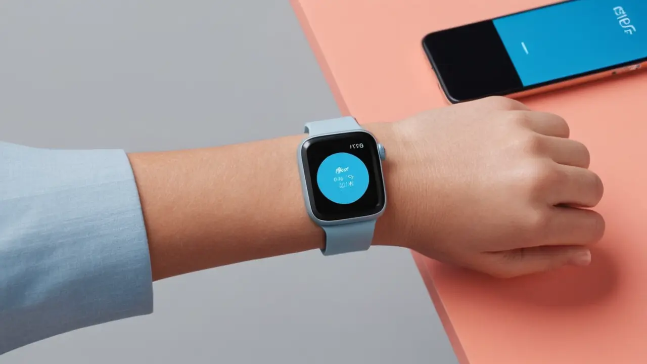 Persona carga su reloj con batería portátil