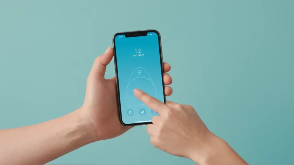 Mano desactivando la vibración del móvil