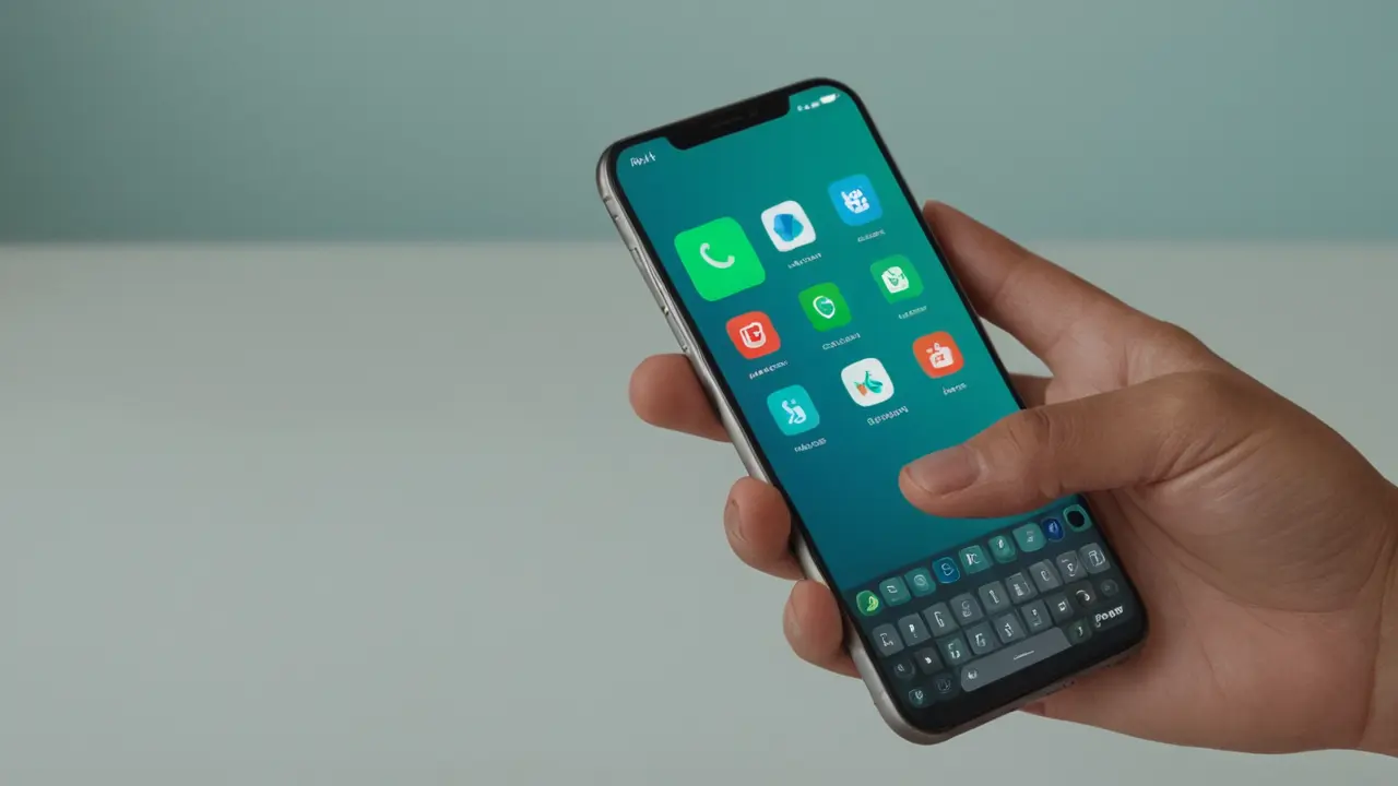 Mano gestionando permisos de apps en móvil