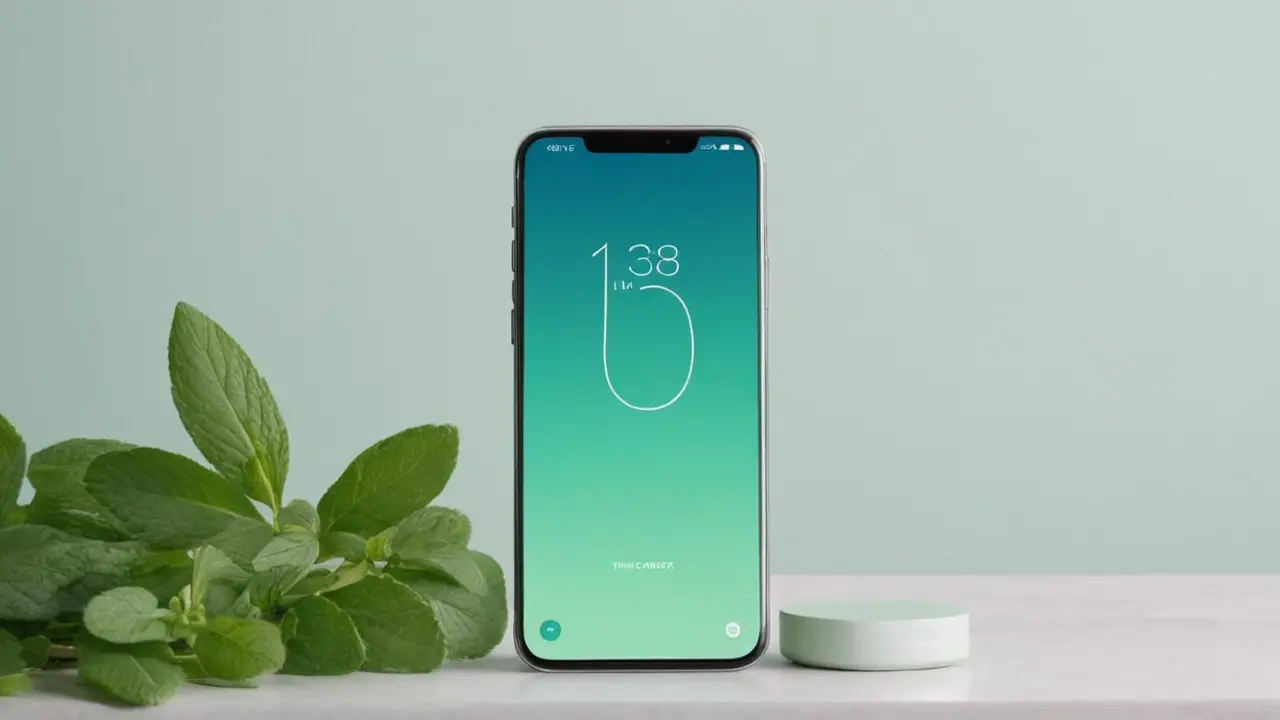 Ilustración de smartphone sostenible y duradero