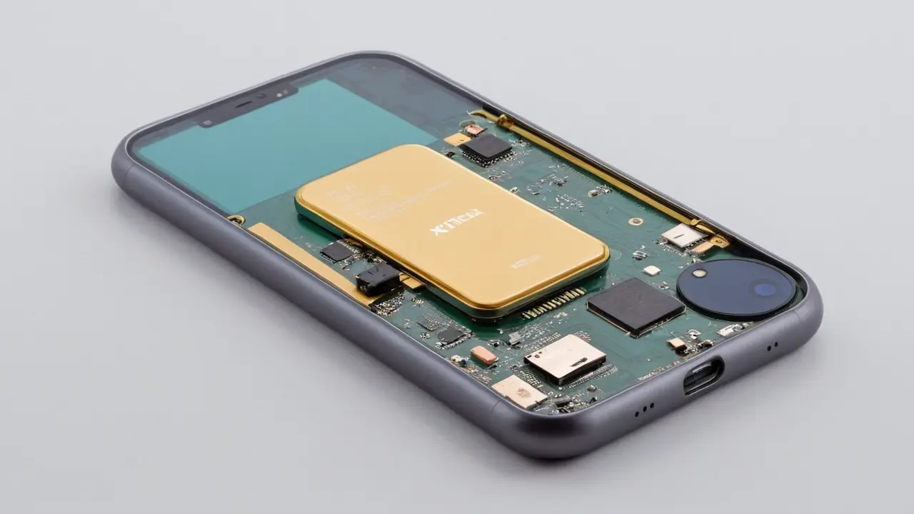 Visualización de los componentes de un smartphone