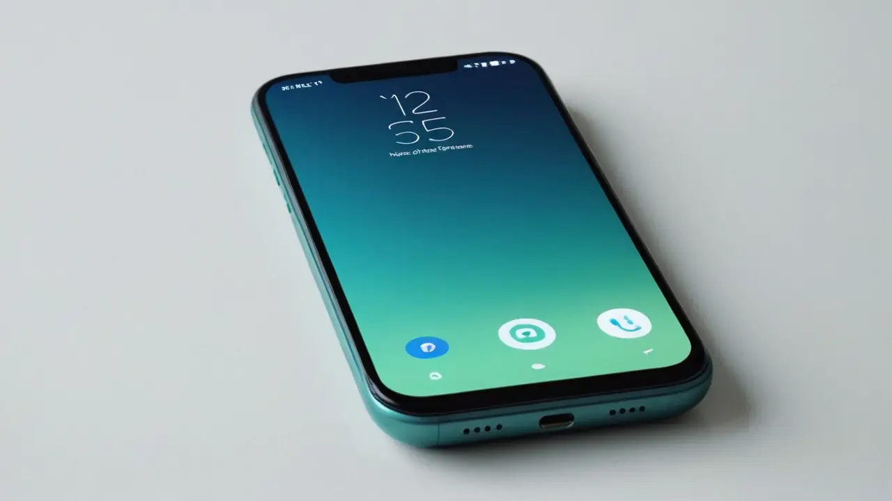 Ilustración minimalista de smartphone con batería