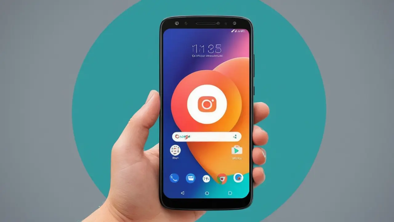 Ilustración minimalista de fotografía móvil