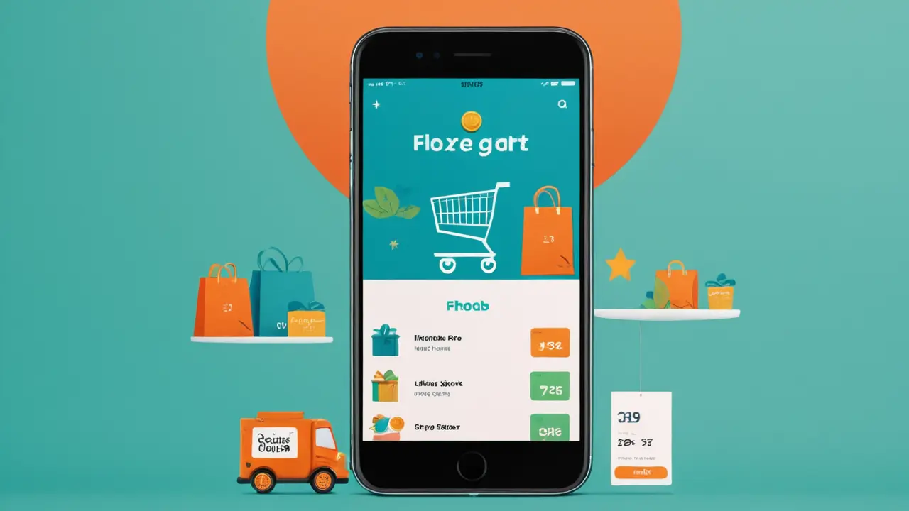 Aplicación de compras con diseño minimalista
