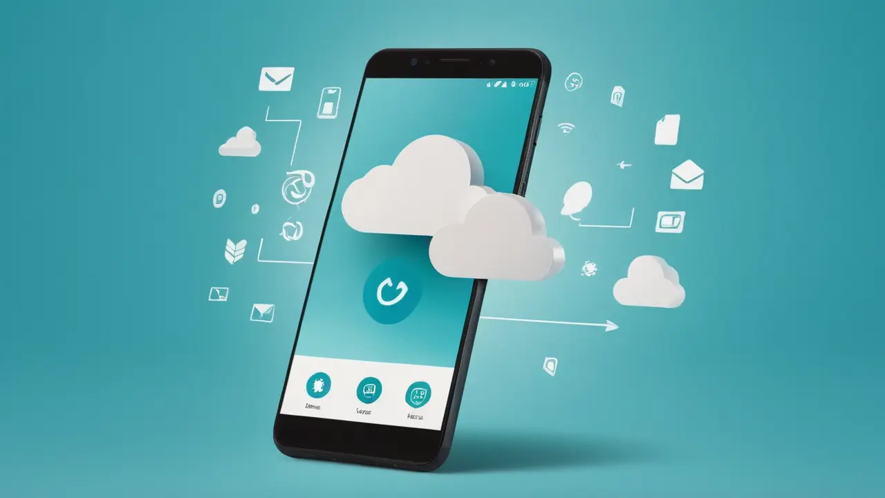 Ilustración de app móvil y sus funciones