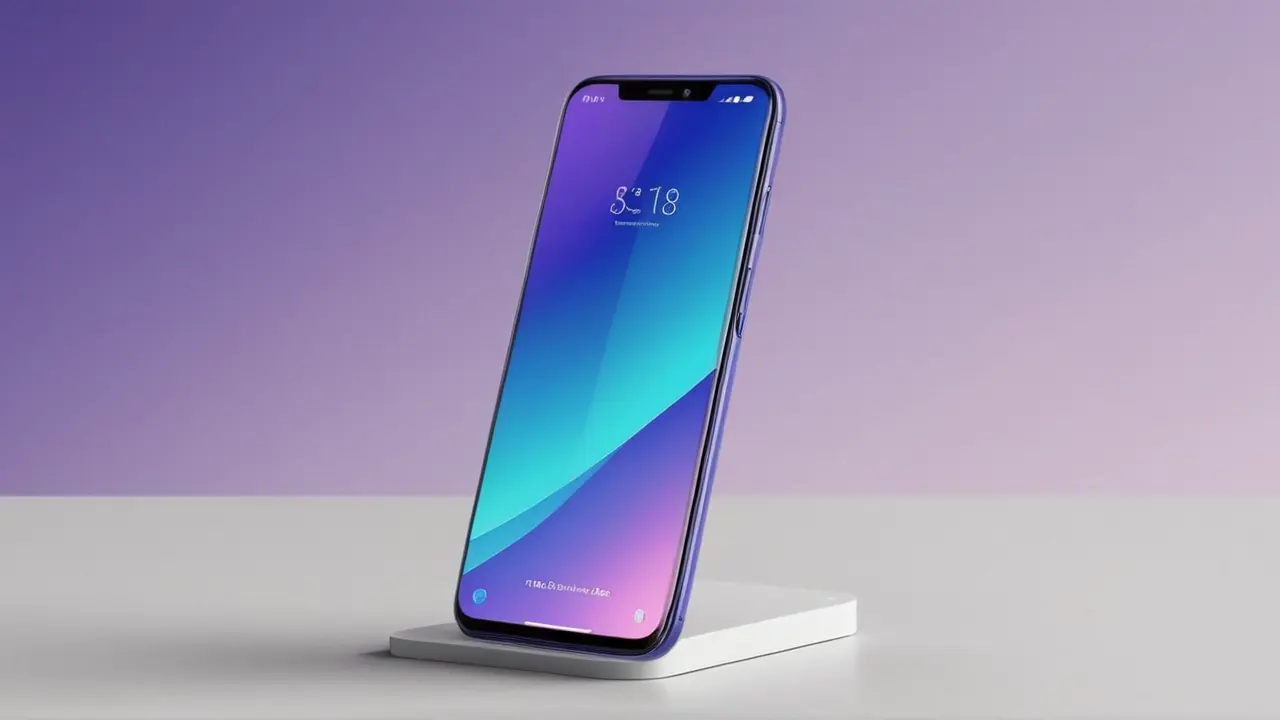 Smartphone vectorial con cámara profesional