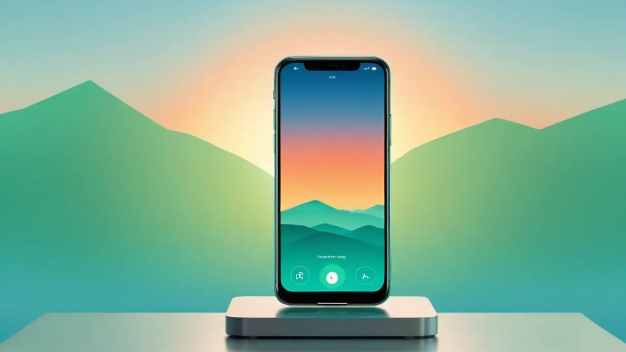 Ilustración de móvil con batería duradera