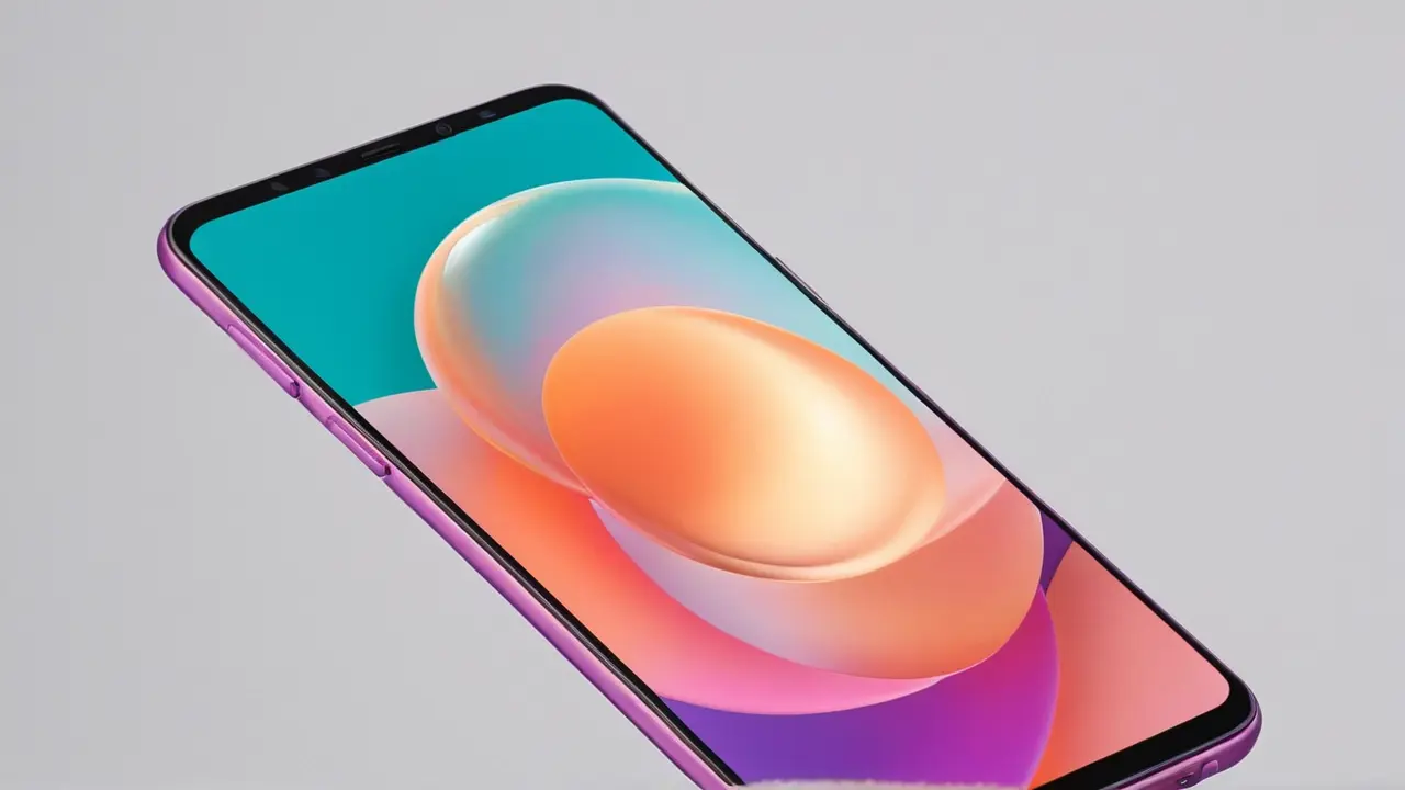 Ilustración vectorial de smartphone con pantalla fluida