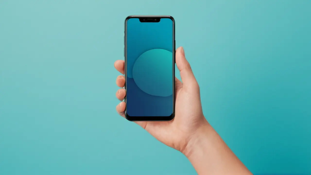 Diseño minimalista de smartphone y su cámara