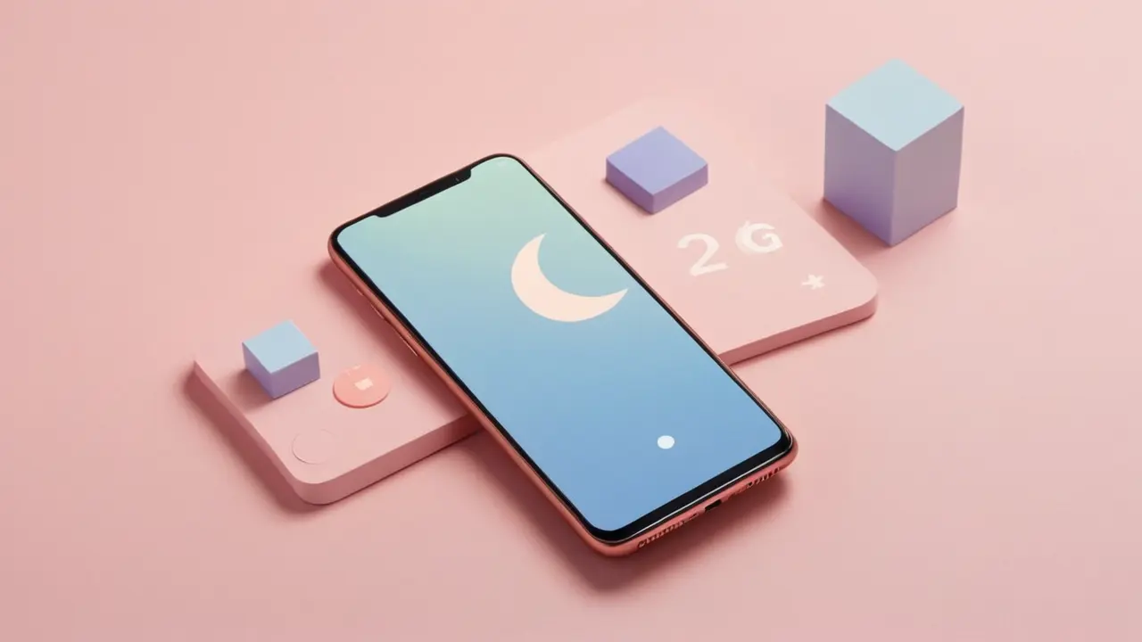 Ilustración minimalista de funciones de un smartphone