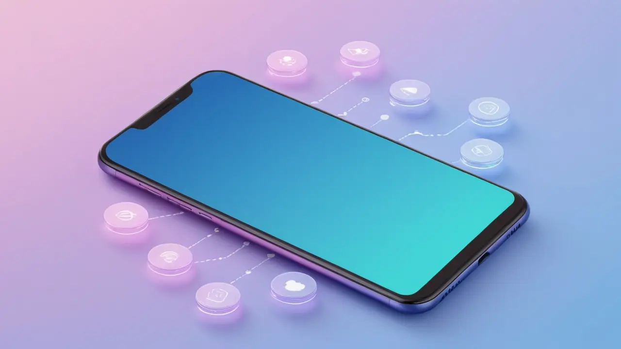 Concepto visual de un smartphone de alto rendimiento