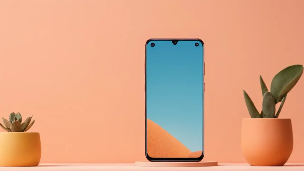 Ilustración minimalista de fotografía con smartphone