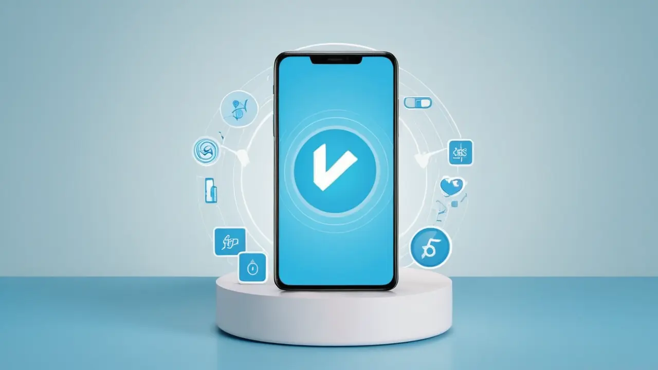 Ilustración tecnológica minimalista de un smartphone