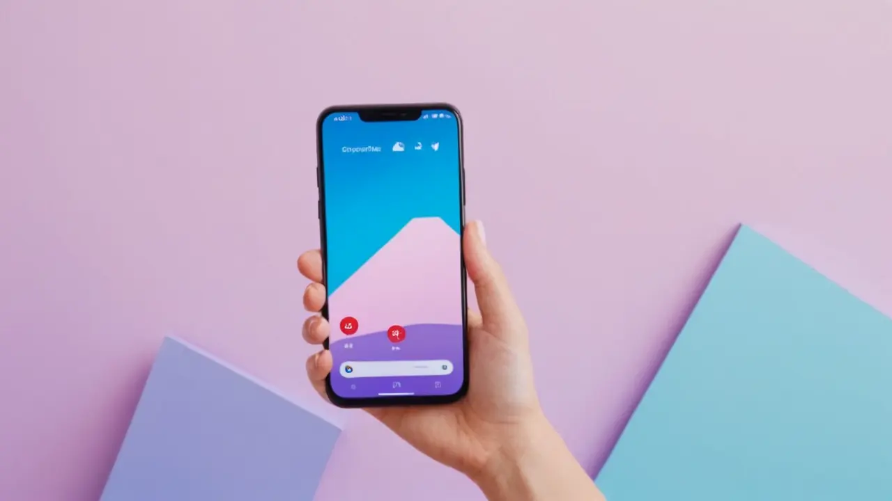 Ilustración vectorial de smartphone moderno y minimalista