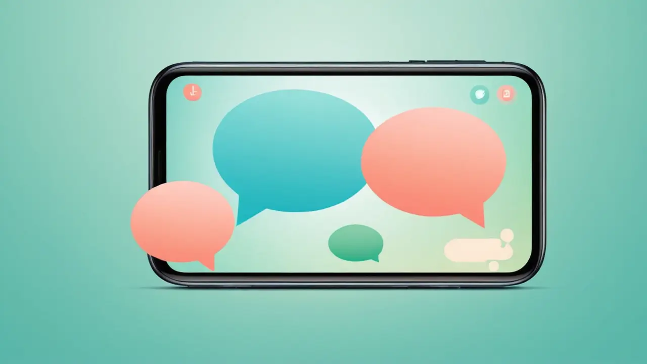 Ilustración vectorial de una app de chat