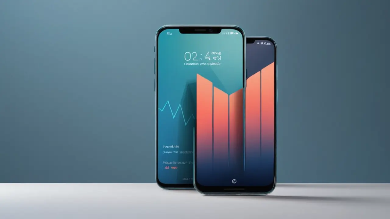 Ilustración tecnológica de un smartphone potente