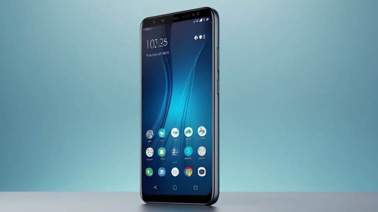 Ilustración tecnológica de un smartphone minimalista