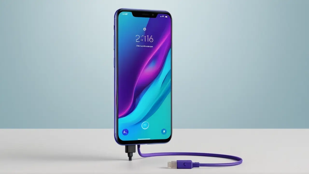 Smartphone moderno con 5G y carga rápida