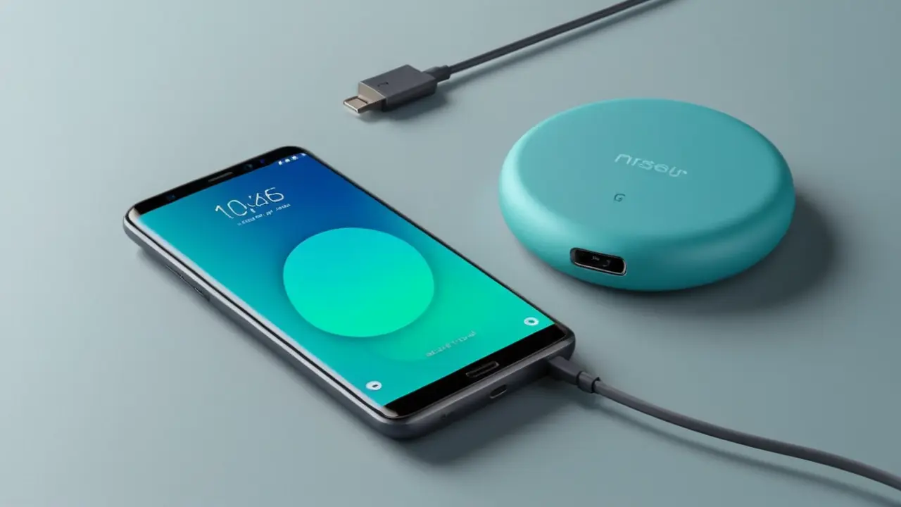 Ilustración de móvil con tecnología de carga rápida