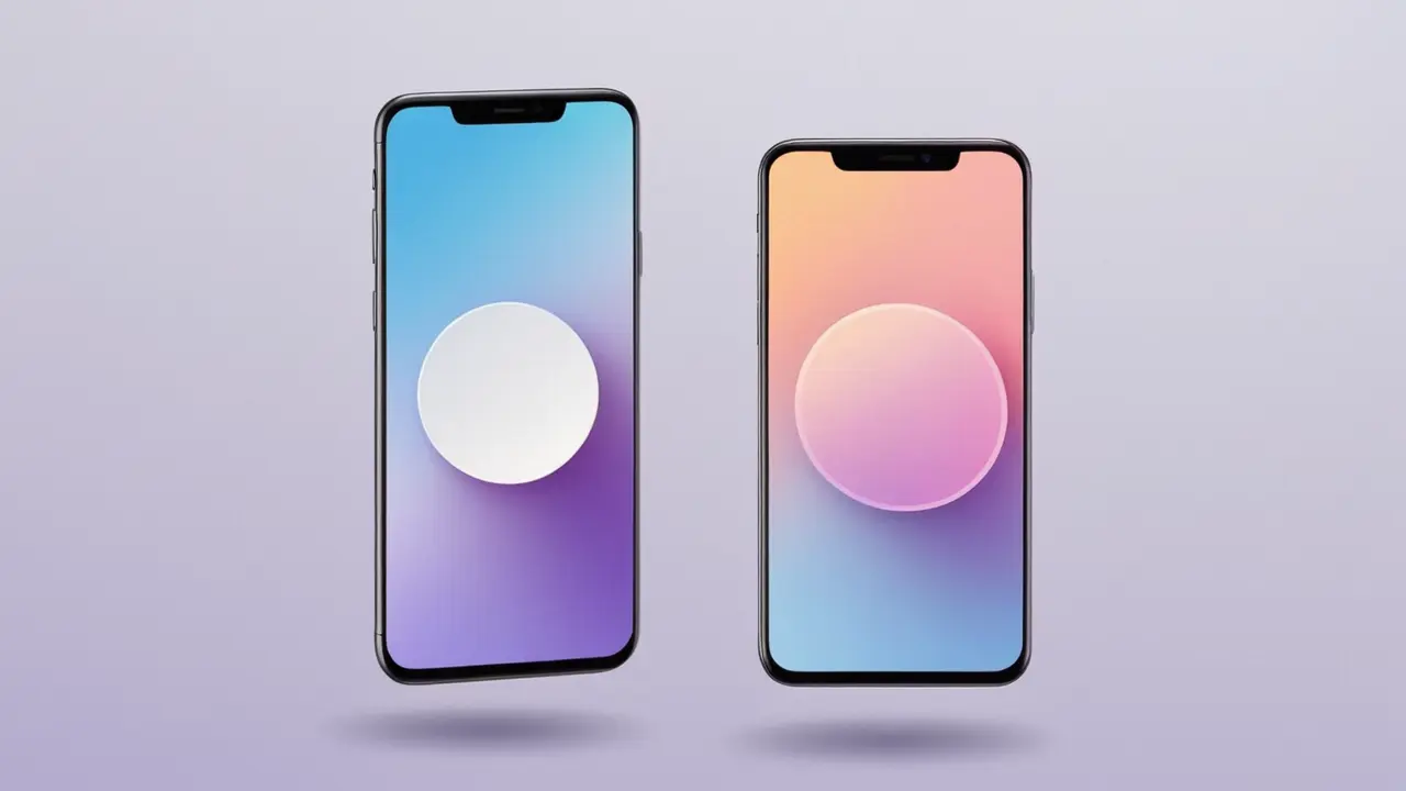 Ilustración minimalista de selfie con smartphone